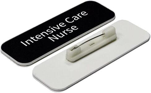 Intensive Care Nurse 1 x 3" Red Rounded Corner Name Badge | Medical Specialism Badges (3 Pack) in Saudi Arabia
