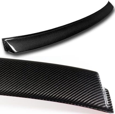 Black Real Carbon Fiber Rear Window Roof Spoiler Wing Compatible with 2005-2011 BMW E90 3-Series Sedan, 2006 2007 2008 2009 2010 in Saudi Arabia