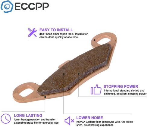 ECCPP Front and Rear Brake Pads for Polaris Sportsman 500 2010 2011 2012 (FA159, FA354 Sintered) in Saudi Arabia