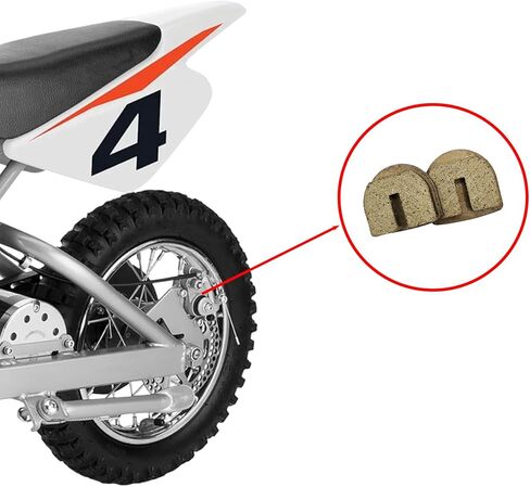 Rounded Front Rear Brake Pads for Razor MX650 MX500 SX500 McGrath Dirt Rocket Quad 500 RSF650 Electric Scooter 4 Wheeler ATV Motocross Disc Brake Pads Replacement in Kuwait