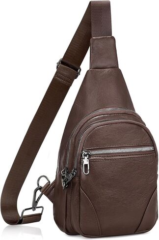 JASGOOD Anti Theft Crossbody Travel Bag for Women Men PU Leather Sling Bag with Adjustable Strap in Saudi Arabia