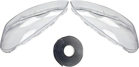 زوج أغطية عدسات المصابيح الأمامية، متوافق مع فولفو XC60 2014-2017، مجموعة بديلة شفافة، غطاء عدسة المصابيح الأمامية اليمنى اليسرى، غلاف PC in Kuwait