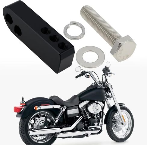 Headlight Extension Block Compatible with Har-Ley Dyna Street Bob FXDB Black in Saudi Arabia