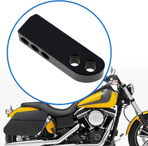 Headlight Extension Block Compatible with Har-Ley Dyna Street Bob FXDB Black in Saudi Arabia
