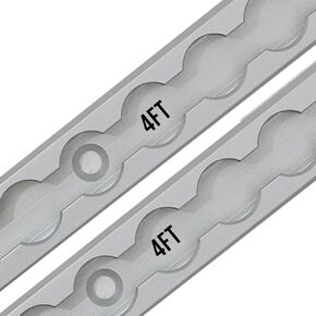 Boxer 2 Pack 4ft Silver L Track - مقطورة نظام التعادل لأسفل، شاحنات صغيرة، شاحنات، دراجات نارية، ATV، UTV - L Track Airline Track Style in Kuwait