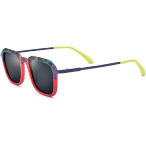 FONEX النظارات الشمسية المستقطبة المصنوعة من التيتانيوم والأسيتات الملونة F85786T in Kuwait