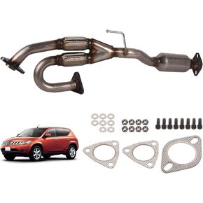 المحول الحفاز للعادم الأمامي مع أنبوب Y-Flex 40422 متوافق مع 2003 2004 2005 2006 2007 Nissan Murano 3.5L VQ35DE الحفاز EPA in Kuwait