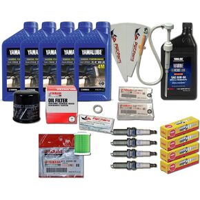 PWCParts 2006+ F150 F150B F150XB F150XA F150LB F150XCA F150LB 2.7L I-4 Fits Yamaha Outboard Oil Change 10W30 FC 4M Lower Unit Gear Lube Kit w/Pump, NGK Spark Plugs LFR5A-11 Maintenance Kit in Kuwait