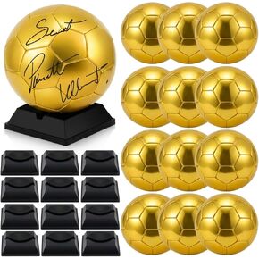 Hiboom 4 قطع كرة قدم ذهبية التوقيع مع حامل عرض مضخة هواء للجوائز الذكرى السنوية للمدرسة الثانوية وهدايا تدريب الكلية وحفلات البطولة in Kuwait