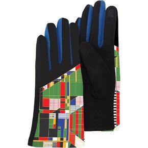 قفازات RainCaper Frank Lloyd Wright النسائية للرسائل النصية قفازات دافئة تعمل باللمس لجميع المواسم، وقفازات السفر والمتحف والأزياء (ستارة التلال) in Kuwait
