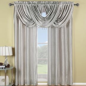 Royal Hotel Bedding Luxury Soho Silver Waterfall Valance, Solid Pattern, 57x37 inches in Saudi Arabia