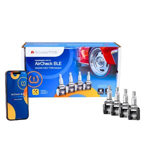 Schrader TPMS 29501-4 AirCheck BLE Passenger Car Kit – 4 Bluetooth TPMS Sensors, App-Based Real-Time Tire Pressure Monitoring on Your Smartphone Ideal for Classic Cars & Collector Vehicles in Saudi Arabia