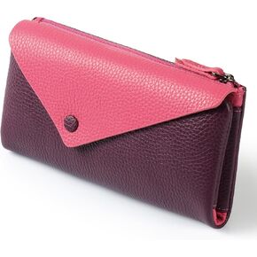 محفظة Otto Angelino من الجلد الطبيعي مع فتحات متوافقة مع الهاتف - حجب RFID - للجنسين in Kuwait