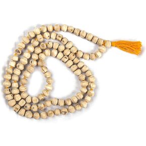LOVENSPIRE Tulsi Mala Beads Necklace Holy Basil 108 + 1 Beads Ram Japa Prayer Mala Energized Hindu Tibetan Buddhist Rosary for Chanting Mantra Hand Knotted Tulsi Neck Mala for Pooja Meditation Yoga in Kuwait