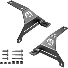 Double A-pillar Windshield Headlight Mounting Brackets Compatible with Jeep Wrangler JL JLU & Gladiator JT 2018-2025(1 Pair), (Not for Mojave and 392) (Black-2) in Kuwait