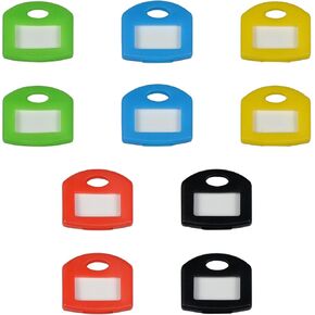 10 قطع من علامات المفاتيح، أغطية مفاتيح من السيليكون، أغطية مفاتيح ملونة مع ملصقات لتنظيم مفاتيح المنزل والمكتب، تنظيم المفاتيح العادية، ليست للأشكال الفردية (10، ألوان موراندي، 1 × 1.1 بوصة) in Kuwait