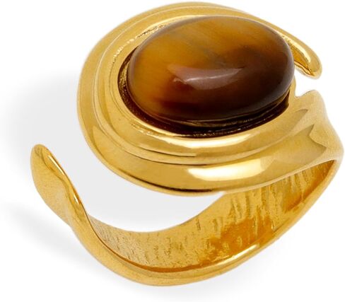 Jean Beau Chunky Gold Statement Dome Rings for Women, Exaggerated Thick Bold Open Finger Ring Prom Fashion Jewelry Gift in Saudi Arabia