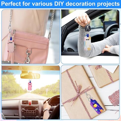 160 قطعة حامل فراغات سلسلة المفاتيح التسامي، حامل أحمر الشفاه فارغ التسامي، DIY السائبة النيوبرين مع 40 قطعة سلسلة المفاتيح و 80 قطعة شرابات ملونة in Kuwait