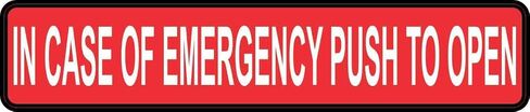 StickerTalk in Case of Emergency Push to Open Vinyl Sticker, 10 inches by 2 inches in Saudi Arabia