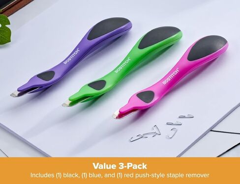 Bostitch Office Professional Magnetic Easy Staple Remover, Staple Puller Stick for Office, Home & School - Assorted Colors, 9 Pack in Saudi Arabia