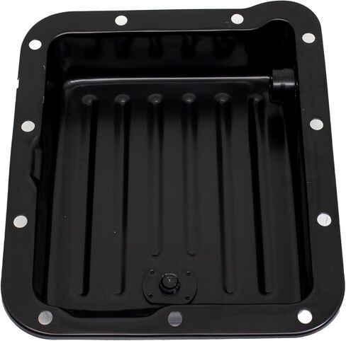Steel Transmission Pan Fits Ford C4 (Pan Fill Style Only) – Stock Capacity – Black – With Drain Plug in Saudi Arabia