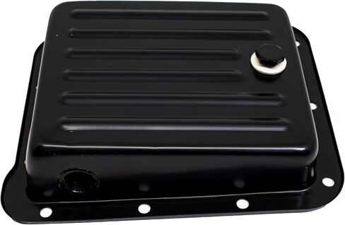 Steel Transmission Pan Fits Ford C4 (Pan Fill Style Only) – Stock Capacity – Black – With Drain Plug in Saudi Arabia