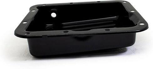 Steel Transmission Pan Fits Ford C4 (Pan Fill Style Only) – Stock Capacity – Black – With Drain Plug in Saudi Arabia