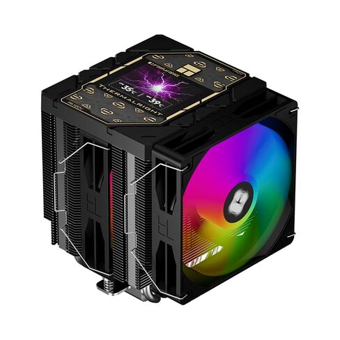 Thermalright Peerless Assassin 120 Vision MAX ARGB Black CPU Air Cooler, Twin Tower Radiator 2150RPM,480x854 Resolving Power IPS Screen with 5’’,Computer Cooler for Intel lga1851/1700/115x,AM4/AM5 in Saudi Arabia