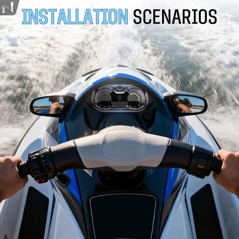 LCD Digital Jet Ski Speedometer Compatible with 2006-2011 Sea Doo GTX/RXP/RXT/Wake with Chrome Bezel, Boat Instrument Cluster, Watercraft Dashboard Replaces#278002273 in Kuwait