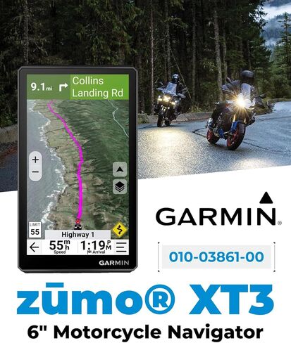 Garmin zumo XT3, 6" Rugged Motorcycle GPS, Lean Angles, Custom Route Planning, Adventurous Navigation, Garmin Performance Package Plan Option for Drag Racing Timer w/ Wearable4U PowerBank Bundle in Saudi Arabia