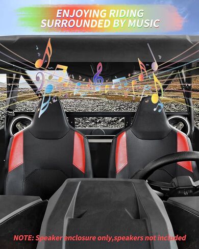 حاويات سماعات رياضية للمقعد الخلفي من KEWISAUTO، حاملات حوامل تدعم مكبرات صوت 6.5 بوصة لـ Polaris RZR XP 1000/XP 4 1000 2024+ ملحقات (2 قطعة) in Saudi Arabia