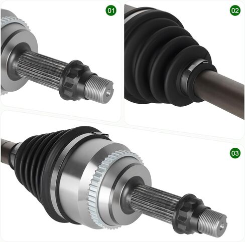 Front Left Drive Side CV Axle Shaft Assembly Fit for Toyota Camry 2.4L 2002-2009, for Solara 2.4L 2004-2008, for Highlander 2.4L 2001-2007, FWD Gas Only in Saudi Arabia