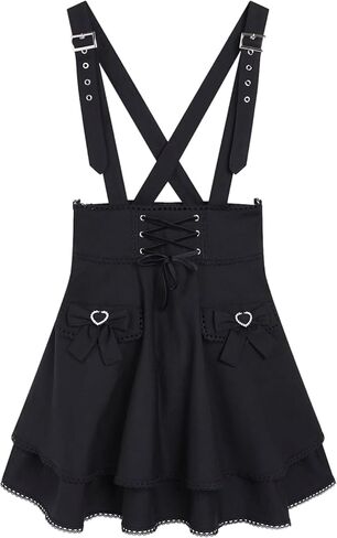 Pokn Lolita Jirai Kei Fashion Women's Skirt Lolita Style Short Skirt Mini Skirt Cutecore Kawaii Gothic in Saudi Arabia
