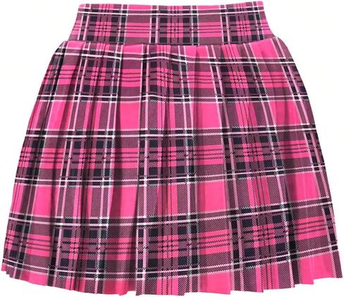 SweatyRocks Pleated Skirts for Women Y2k Plaid Mini Skirt Casual Skater Short Skirts in Saudi Arabia