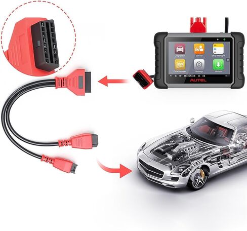 12+8 pin Cable OBD Security Bypass connctor 12+8 Adapter for Chrysler SGW Equipped FCA Vehicles Compatible with JScan App for Diagnostic Fit for Scanners MK808 MK808S MX808 MS906 Pro MS908S in Kuwait