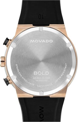 Movado Bold Men's Watch - Swiss Quartz Chronograph, Silicone Strap - Contemporary, Sporty Luxury Fashion Timepiece for Him - 44.5mm in Saudi Arabia