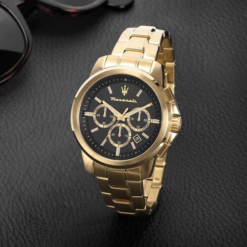 Men's Watch, Successo Collection, Chronograph Watch, Made of Stainless Steel and Yellow Gold PVD - R8873621013 in Kuwait