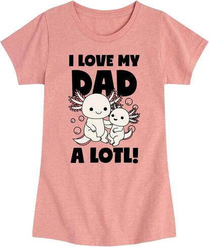 Instant Message - I Love My Dad A Lotl - Toddler & Youth Girls Short Sleeve Graphic T-Shirt in Saudi Arabia
