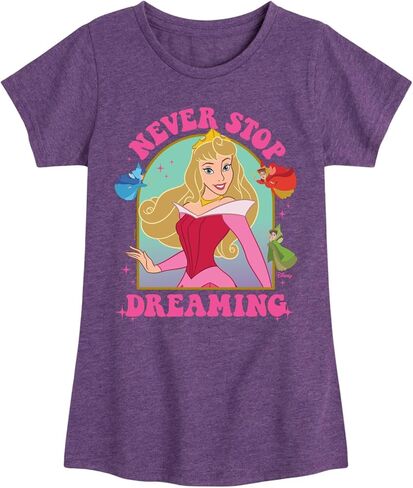 Disney Princess - Sleeping Beauty - Aurora Never Stop Dreaming - Girls Fitted Short Sleeve T-Shirt in Saudi Arabia