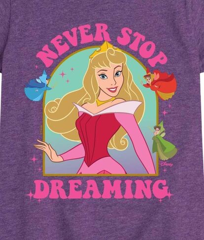 Disney Princess - Sleeping Beauty - Aurora Never Stop Dreaming - Girls Fitted Short Sleeve T-Shirt in Saudi Arabia