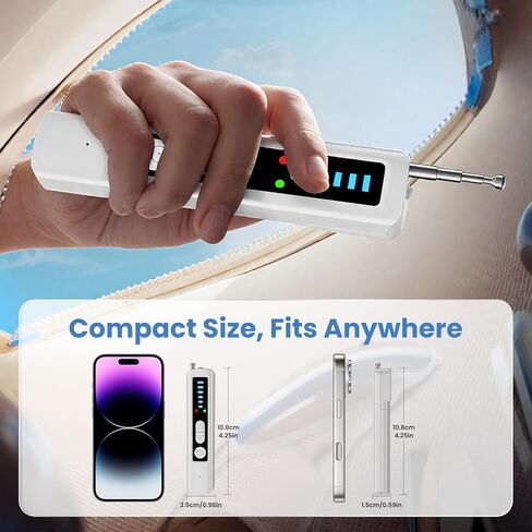 Upgraded Hidden Camera Detectors, Portable Camera Detectors, Bug Detector,GPS Tracker Detector,Rf Wireless Signal Scanner for Home, Hotel, Travel, Office, Bathroom, 6 Levels Sensitivity in Kuwait