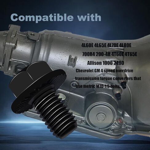 6 قطع من براغي شفة 10.9 براغي محول عزم الدوران متوافقة مع شيفروليه GM 4L60E 4L65E 4L70E 4L80E 700R4 200-4R 3L80 4T60E 4T65E استبدال ناقل الحركة الأوتوماتيكي بأربع سرعات # 2307304 in Kuwait
