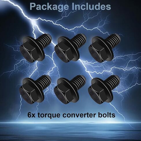 6 قطع من براغي شفة 10.9 براغي محول عزم الدوران متوافقة مع شيفروليه GM 4L60E 4L65E 4L70E 4L80E 700R4 200-4R 3L80 4T60E 4T65E استبدال ناقل الحركة الأوتوماتيكي بأربع سرعات # 2307304 in Kuwait