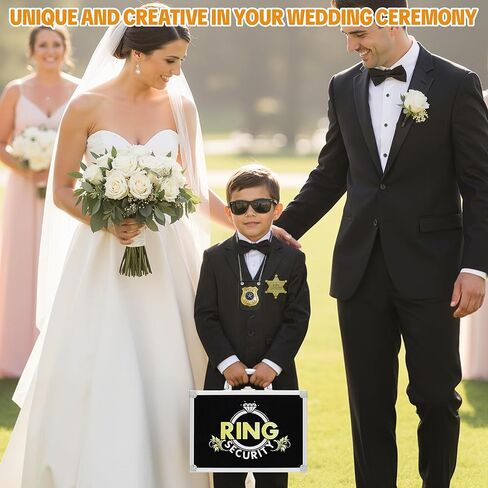 Ring Security Wedding Ring Bearer Aluminum Briefcase-Padded Slits Holder,Bearer Gifts Security Box for Proposal Ceremony Wedding Day,Special Agent Guard Protector Case for Boys Kids in Saudi Arabia