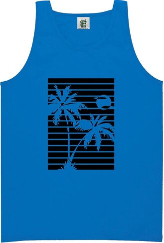 Palm Trees and Sun Bright Neon Tank Top - 6 Bright Colors in Saudi Arabia