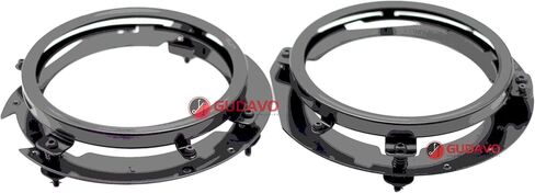 طقم محول المصابيح الأمامية للطرق الوعرة متوافق مع المصابيح الأمامية JK أو TJ على JL وGladiator يسمح باستخدام محول المصابيح الأمامية القوي من 9 إلى 7 بوصات (أسود) in Kuwait