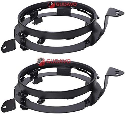 طقم محول المصابيح الأمامية للطرق الوعرة متوافق مع المصابيح الأمامية JK أو TJ على JL وGladiator يسمح باستخدام محول المصابيح الأمامية القوي من 9 إلى 7 بوصات (أسود) in Kuwait