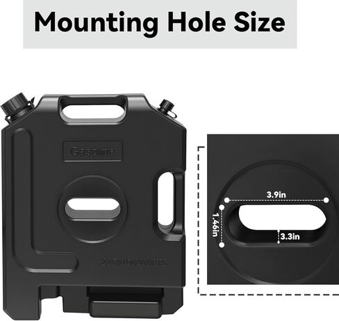 حاوية تخزين سعة 2.2 جالون، خزان نقل، حاوية تخزين تناسب معظم السيارات (قطعة واحدة)، مجهزة بحلقة إغلاق إضافية. in Kuwait