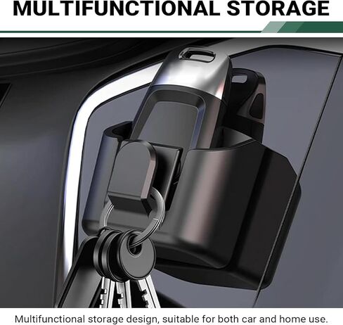 Car Key Box, Car Key Fob Holder Dash Mount, 2.17" x 2" Dashboard Storage Organizer, Universal Vehicle Console Storage Box Accessory (Black) in Saudi Arabia