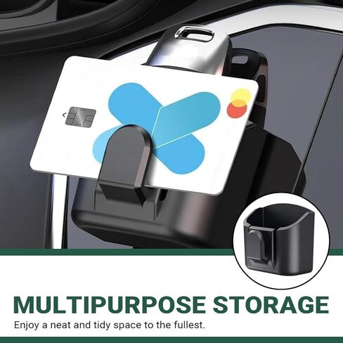 Car Key Box, Car Key Fob Holder Dash Mount, 2.17" x 2" Dashboard Storage Organizer, Universal Vehicle Console Storage Box Accessory (Black) in Saudi Arabia
